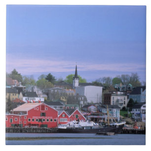 Azulejo N.A. Canadá, Nueva Escocia. Una vista de Lunenburg