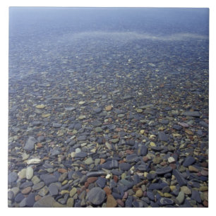 Azulejo NA, EE. UU., Montana, Glacier NP Rocas en Lago