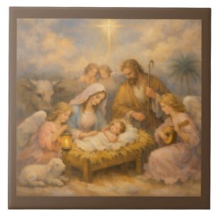Azulejo Nacimiento con Ángeles