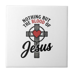 Azulejo Nada Más Que La Sangre De Jesús Camiseta Cruz Vint