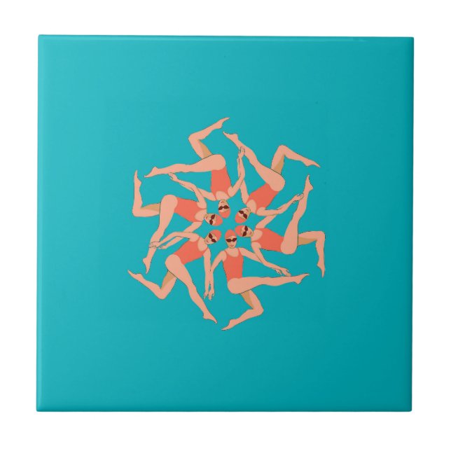 Azulejo Nadadores - Natación Sincronizada (Frente)