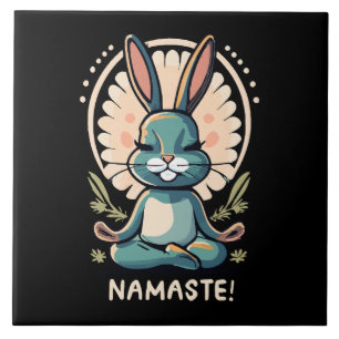 Azulejo namaste conejo yoga conejo meditación