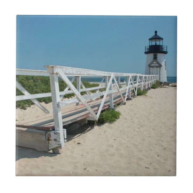 Azulejo Nantucket. Antiguo faro de madera (Frente)