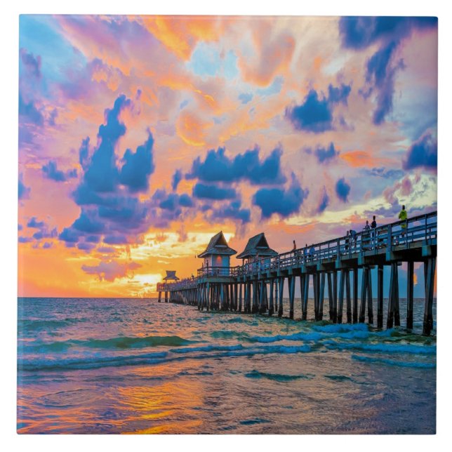 Azulejo Nápoles Pier, Florida (Frente)