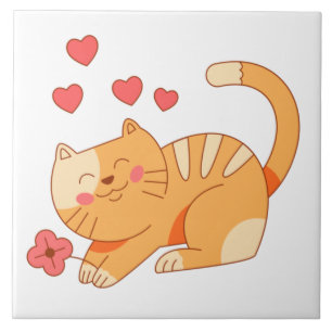 Azulejo Naranja Amante De La Cuta Tabby Kitten