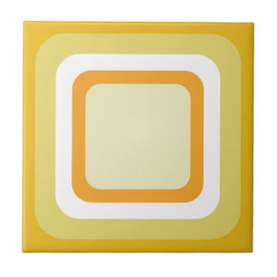 Azulejo Naranja Amarillo Blanco Retro