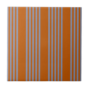 Azulejo Naranja azul-gris y quemado de cinco rayas