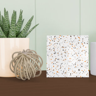 Azulejo Naranja blanco moderno Brown Terrazzo