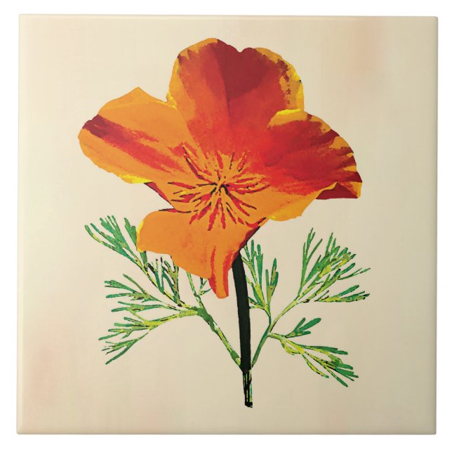 Azulejo Naranja California Poppy (Frente)