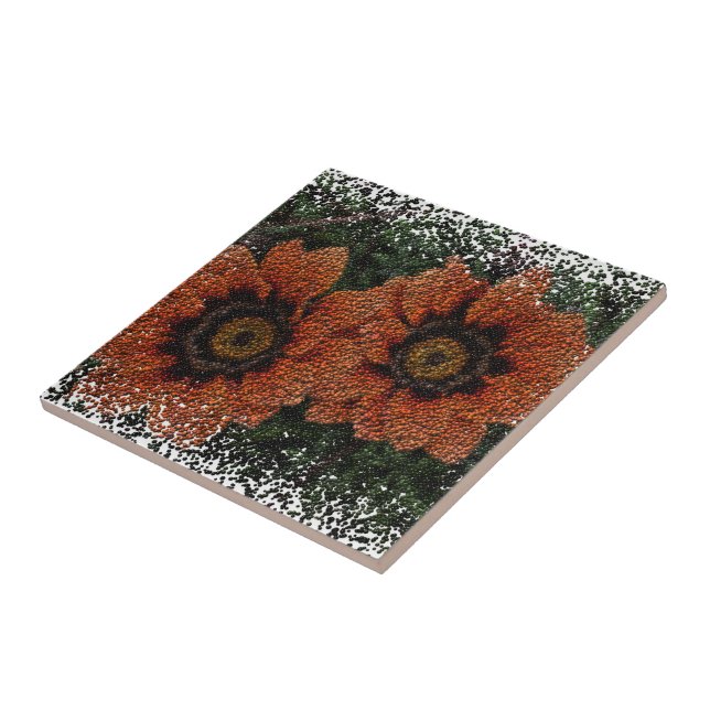 Azulejo Naranja Daisy Balls Cerámica Tile (Lado)