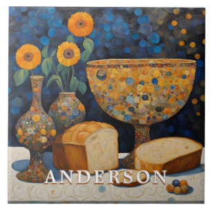 Azulejo Naranja Daisy Flower Vase Still Life