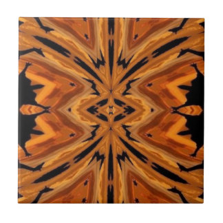 Azulejo Naranja de arte del resumen tribal moderno del tig