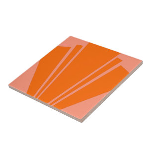 Azulejo Naranja de diseño Art Deco