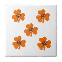 Azulejo Naranja de primavera, trébol naranja para la cocin
