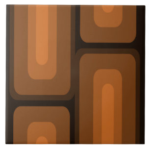 Azulejo Naranja de Rectángulos largos y modernos de mediad