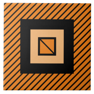 Azulejo Naranja Deco Zebra Tile