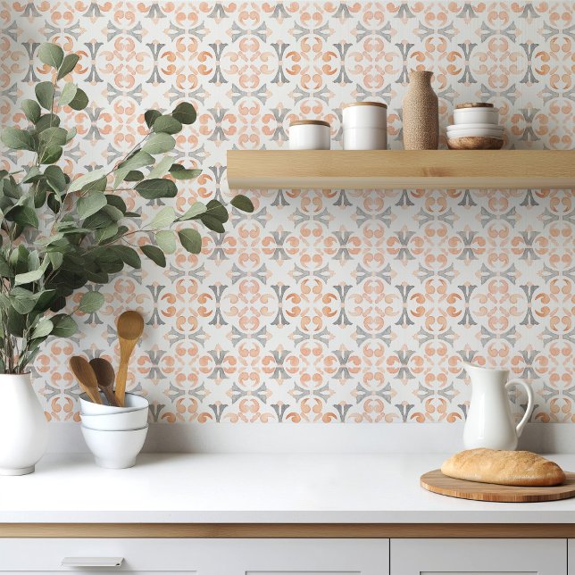 Azulejo Naranja floral morrocana (Subido por el creador)