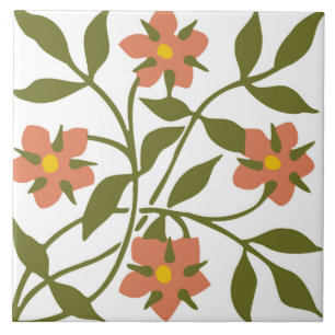 AZULEJO NARANJA FLOWERS