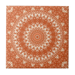 Azulejo Naranja mandala.