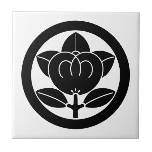 Azulejo Naranja mandarín en círculo