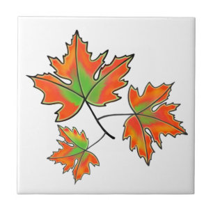 Azulejo Naranja Maple Leaf
