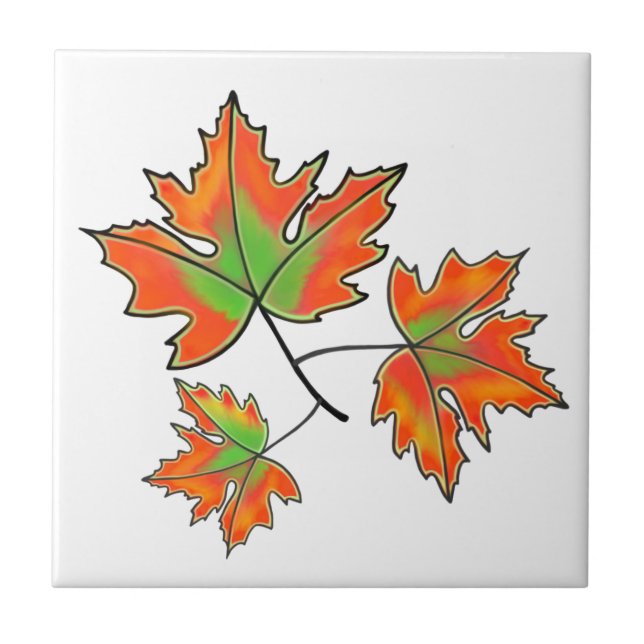 Azulejo Naranja Maple Leaf (Frente)