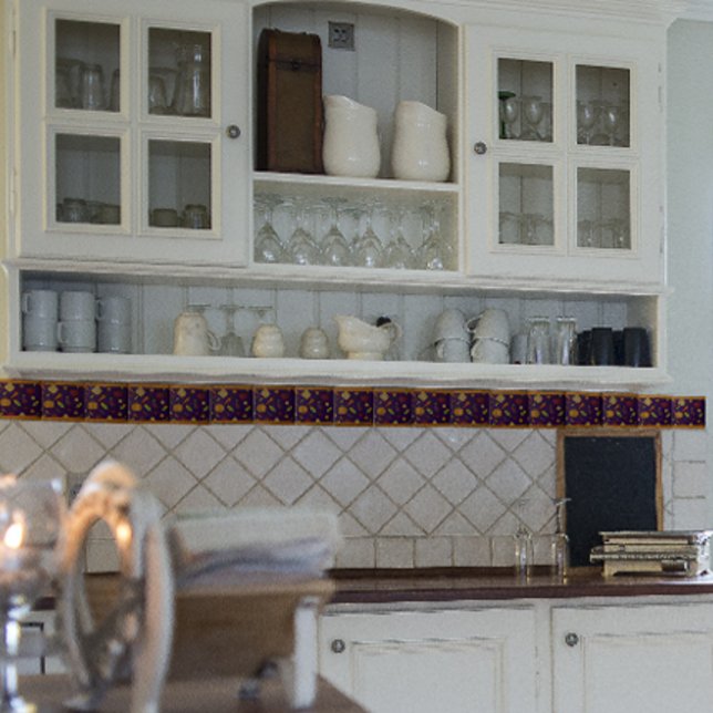 Azulejo Naranja morado de patrón de verduras cortas (Subido por el creador)