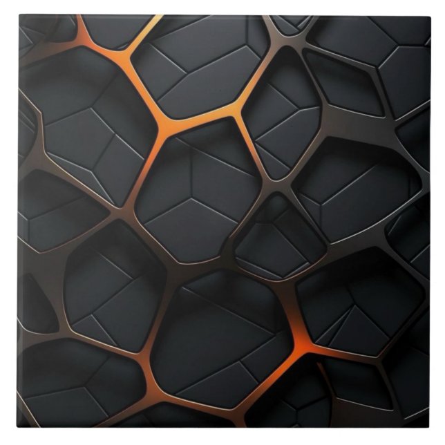 Azulejo Naranja Negro (Frente)