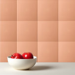 Azulejo Naranja pastel de albaricoque plano de color sólid<br><div class="desc">Diseño de naranja pastel de albaricoque de color sólido.</div>