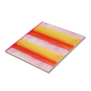 Azulejo Naranja rosa de mosaico cerámico amarillo
