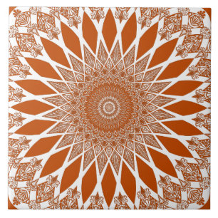 Azulejo Naranja Squirrel Tristyns Mandala