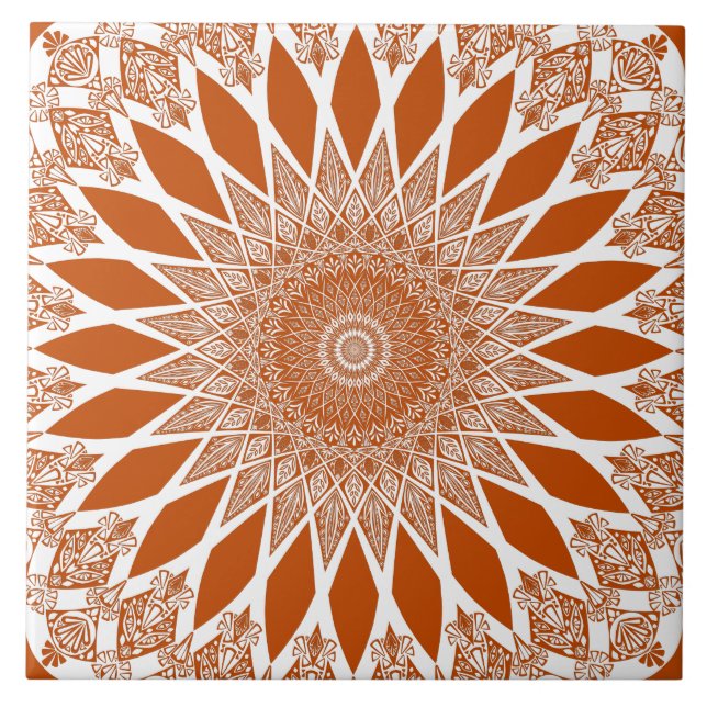 Azulejo Naranja Squirrel Tristyns Mandala (Frente)