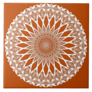 Azulejo Naranja Squirrel Tristyns Mandala