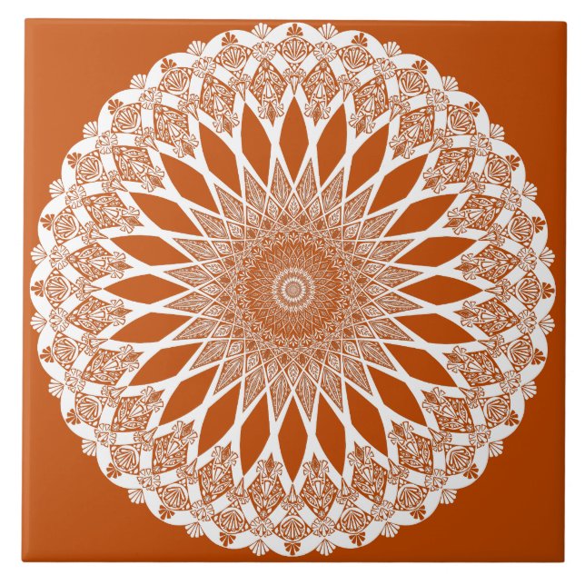 Azulejo Naranja Squirrel Tristyns Mandala (Frente)