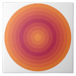 Azulejo Naranja Sun Viva Magenta Circles<br><div class="desc">Disfruta de este patrón de círculo en gradientes desde el color del año 2023 Viva Magenta hasta el Naranja Sun.</div>