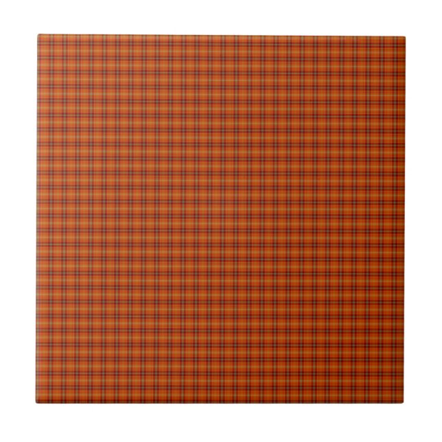 Azulejo Naranja Tartan Ceramic Tile (Frente)