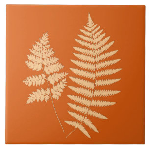 Azulejo Naranja Woodland Fern, Mandarin y Pastel