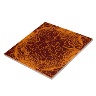 Azulejo Naranja Yarn Ceramic Tile
