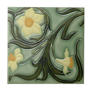 Azulejo - Narcisos Art Nouveau 3