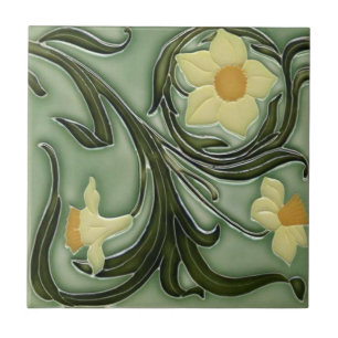 Azulejo - Narcisos Art Nouveau 4