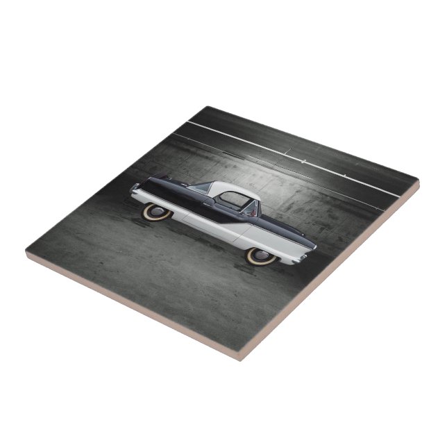 Azulejo Nash Metropolitano en blanco y negro (Lado)