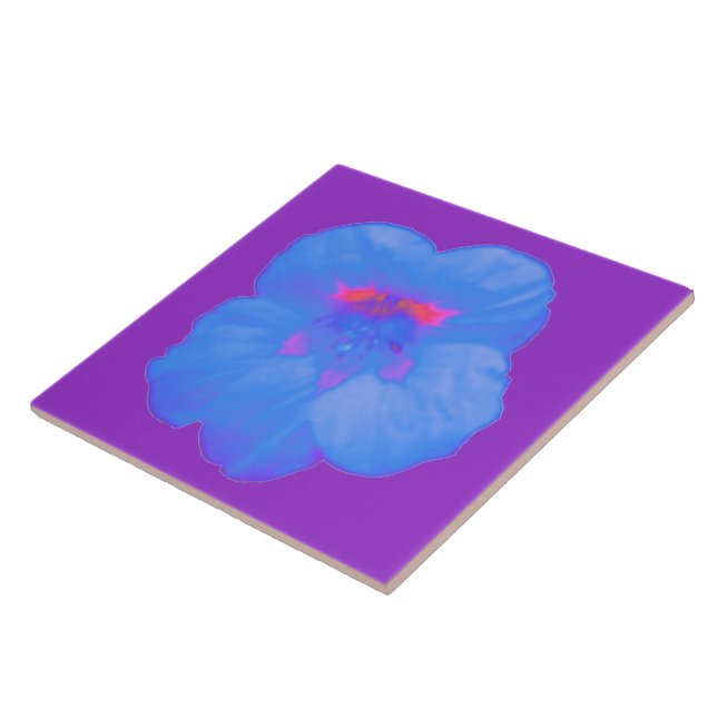 Azulejo Nasturtium Bright Blue Tile (Lado)