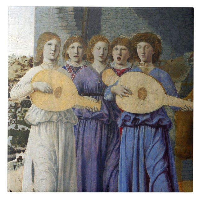 Azulejo NATIVITY,CHRISTMAS ANGELS by PIERO DELLA FRANCESCA (Frente)