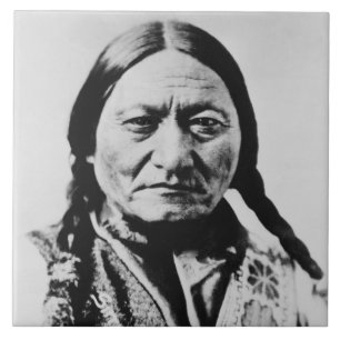 Azulejo Nativo Americano: Lakota Toro Sentado Fuerte Bufor