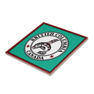 Azulejo Nativo americano Red Black Haida Orca Killer Whale