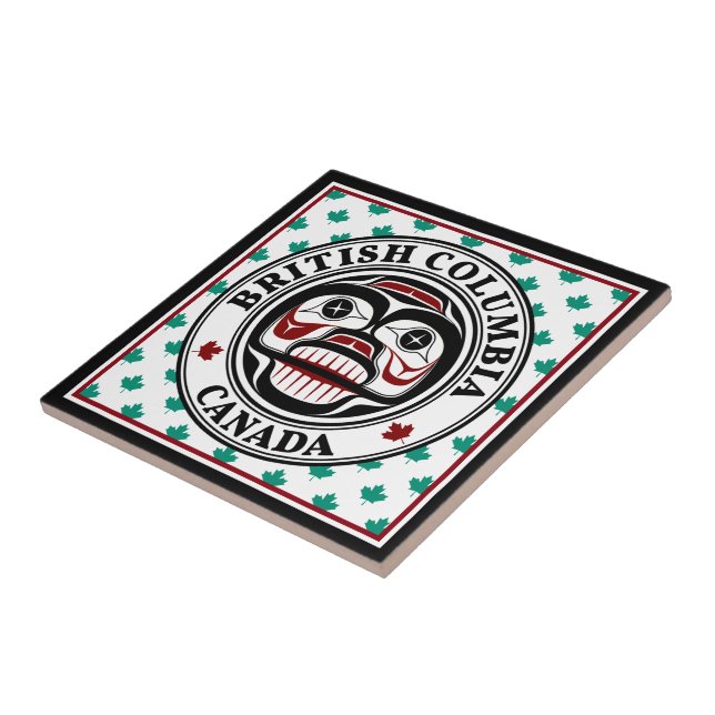 Azulejo Nativo Americano Rojo Negro Arte Verde Llorando (Lado)