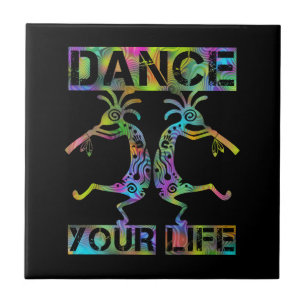 Azulejo Nativos americanos Kokopelli - Baile su vida 2