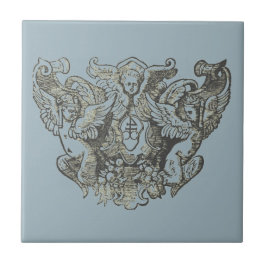 Azulejo Nattier-blue Angels – Coat of arms – Emblem