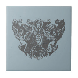 Azulejo Nattier-blue Angels – Coat of arms – Emblem