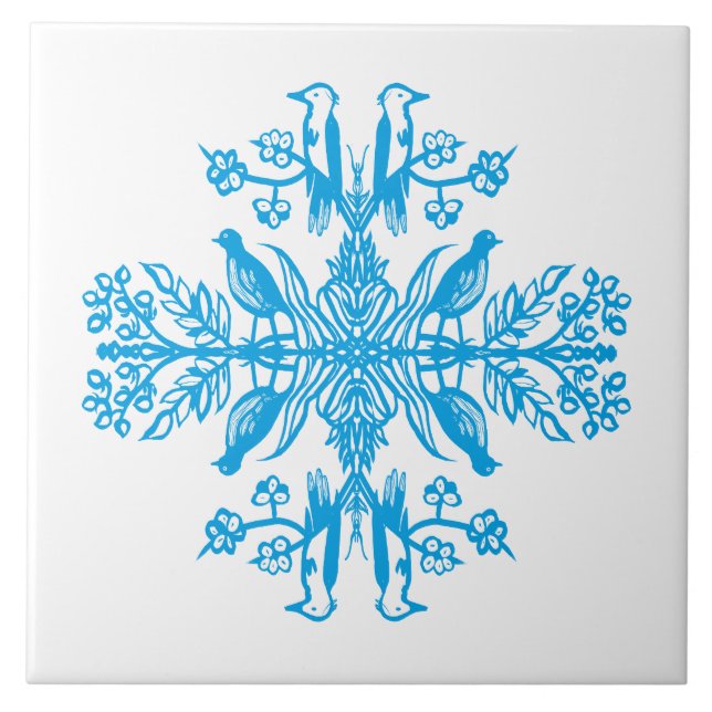 Azulejo Naturaleza azul rústica. (Frente)